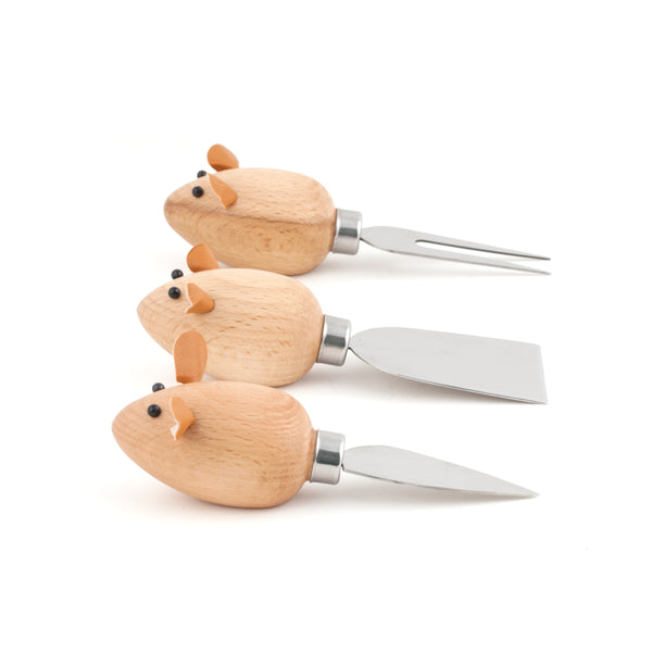 kikkerland Mouse Cheese Knives