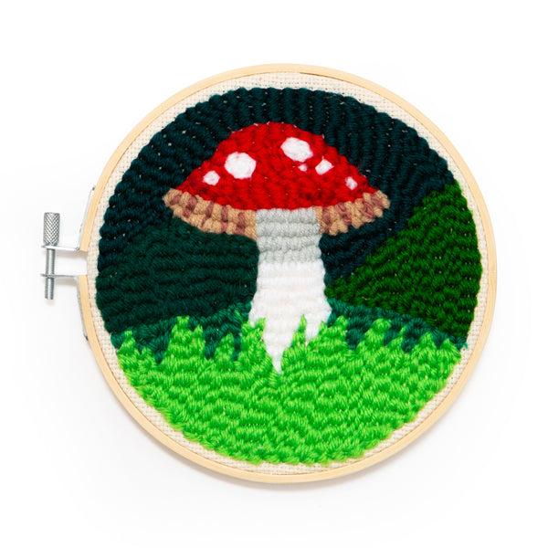 kikkerland Mushroom Punch Needle Kit