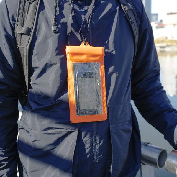 Kikkerland Orange Waterproof Phone Sleeve