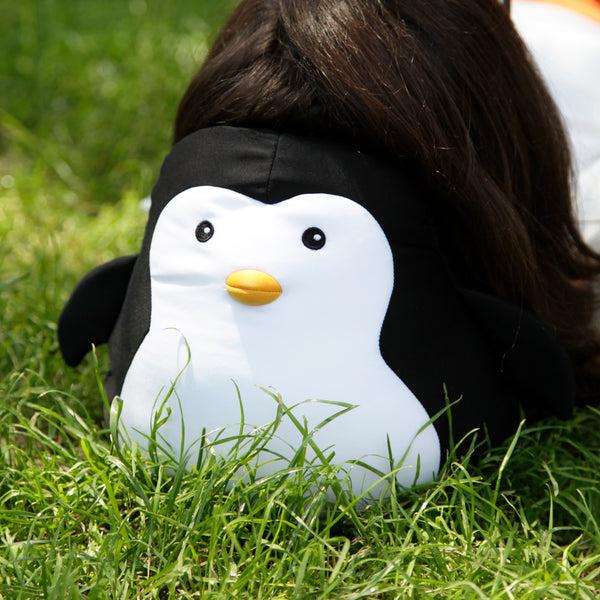 Kikkerland Penguin Zip & Flip Travel Pillow