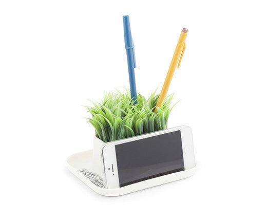 Kikkerland Potted Phone Stand And Pen Holder