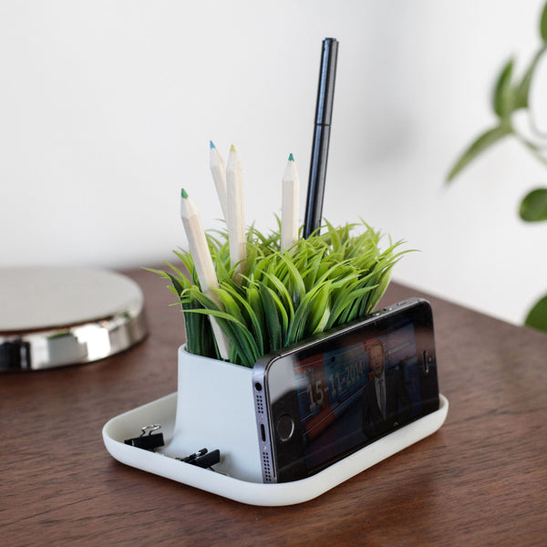 kikkerland Potted Phone stand and Pen Holder