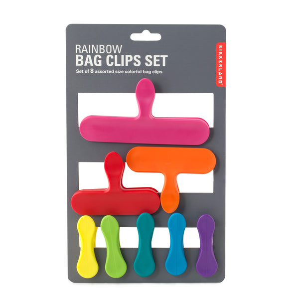 Kikkerland Rainbow Bag Clips Assortment