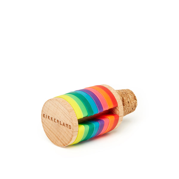 Kikkerland Rainbow Wine Rings And Stopper