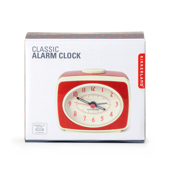 Kikkerland Red Classic Alarm Clock