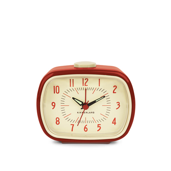kikkerland Red Retro Alarm Clock