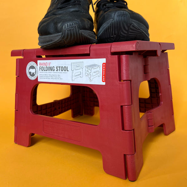 Kikkerland Rhino® II Step Stool Red