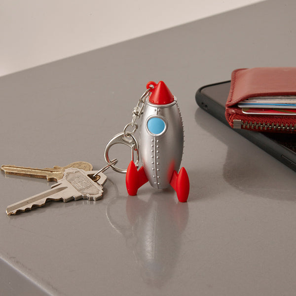 Kikkerland Rocket LED & Sound Keychain