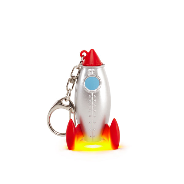 kikkerland Rocket LED & Sound Keychain
