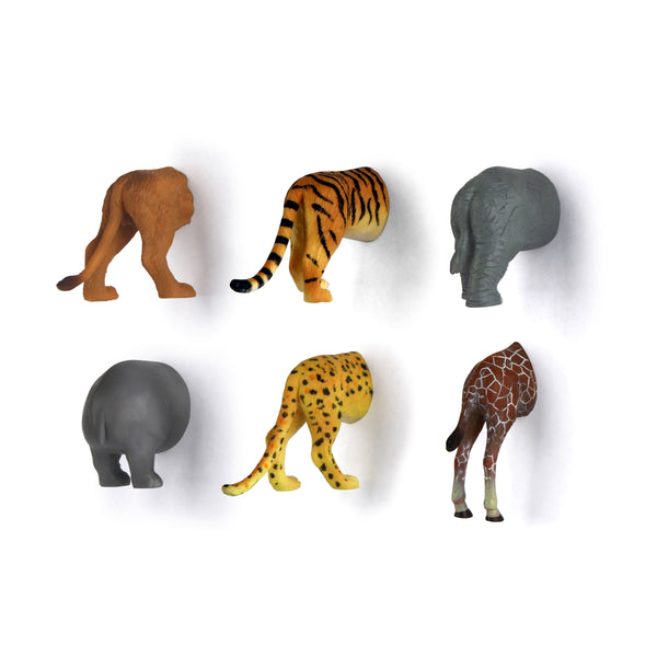 kikkerland Safari Animal Butt Magnets