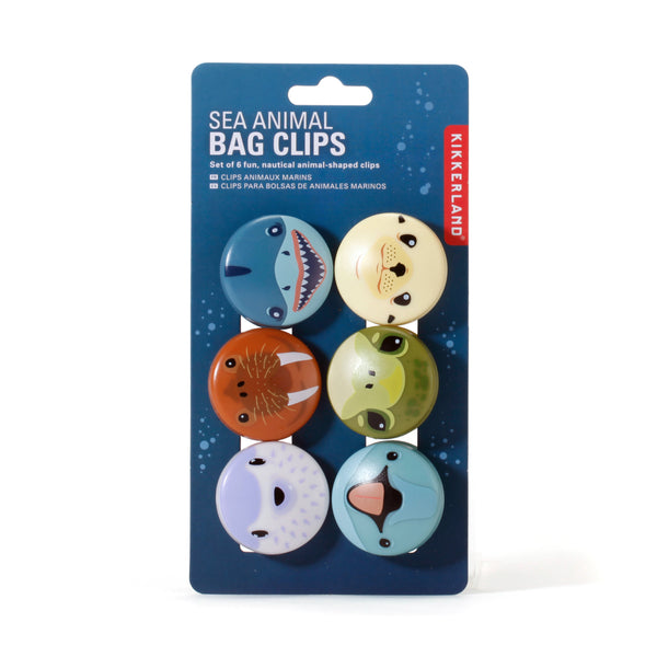 kikkerland Sea Animal Bag Clips