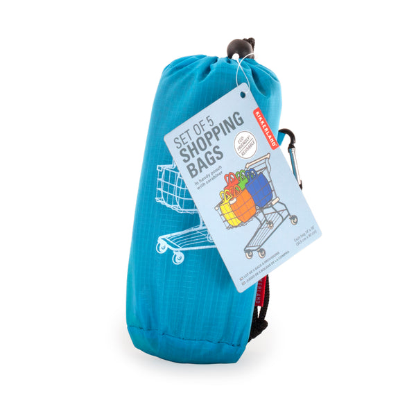 Kikkerland Set Of 5 Shopping Bags