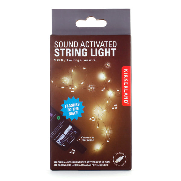 kikkerland Sound Activated String Lights