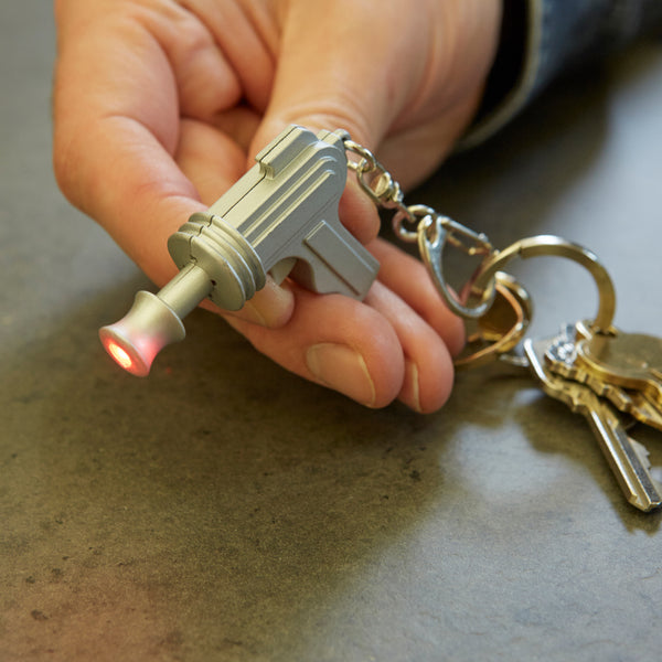 Kikkerland Space Gun LED & Sound Keychain