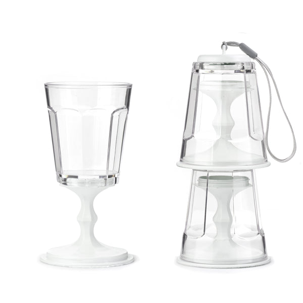Kikkerland Stackable Wine Glass Set Of 2
