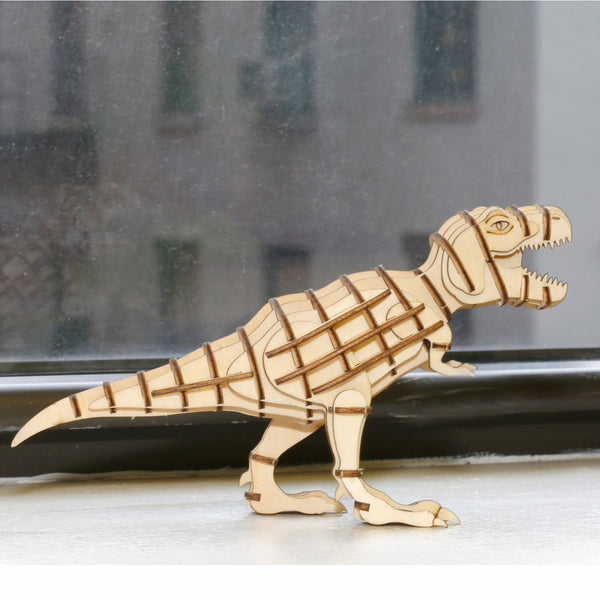 Kikkerland T-Rex 3D Wooden Puzzle