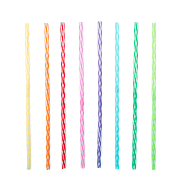 Kikkerland Tall Rainbow Reusable Straws