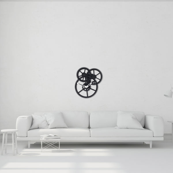 Kikkerland Triple Gear Wall Clock