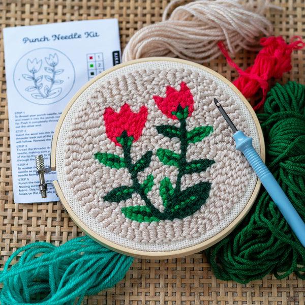 Kikkerland Tulips Punch Needle Kit