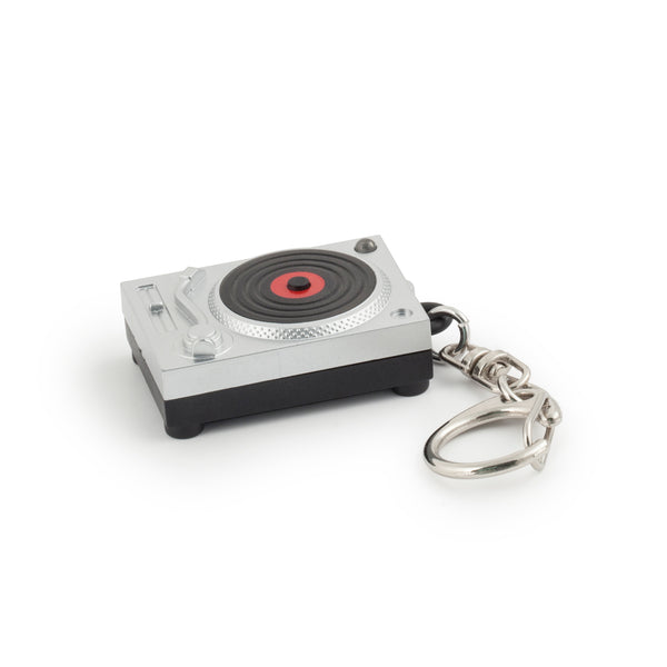 kikkerland Turntable LED & Sound Keychain