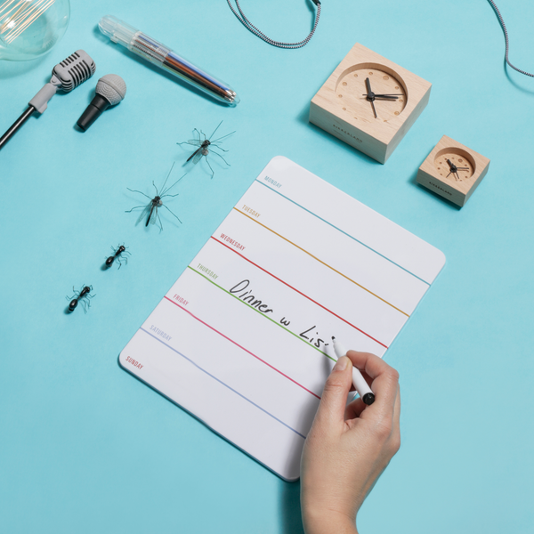 Kikkerland Weekly Dry Erase Board