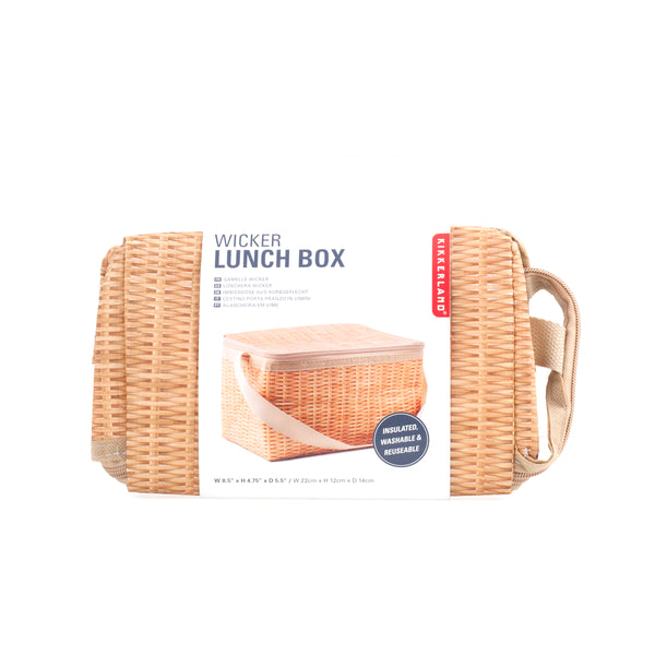 Kikkerland Wicker Lunch Box