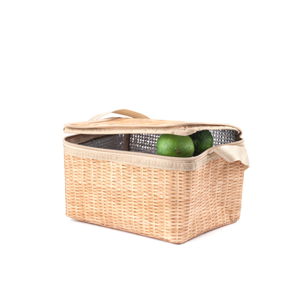 kikkerland Wicker Lunch Box