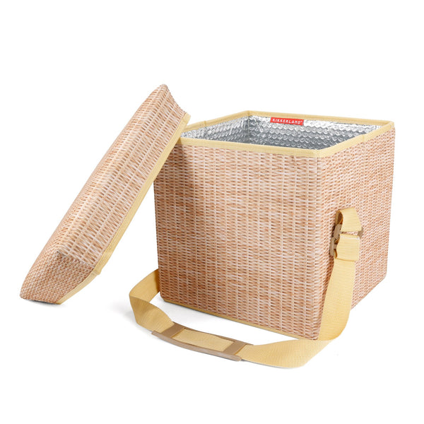 kikkerland Wicker Picnic Cooler Seat
