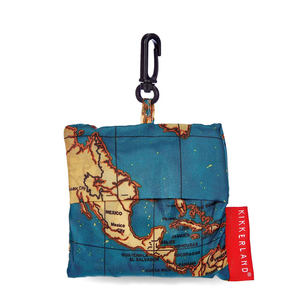 Kikkerland World Map Travel-size Laundry Bag