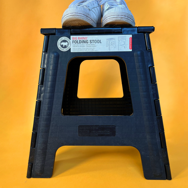 Kikkerland Rhino® II Tall Folding Step Stool Black