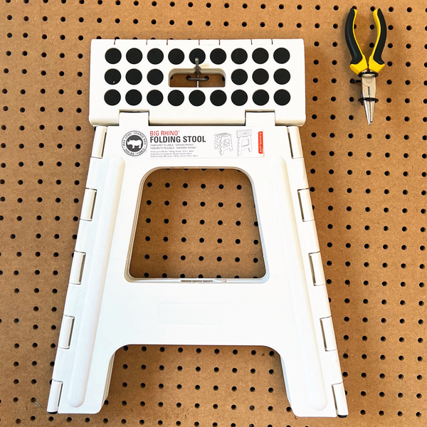 Kikkerland Rhino® II Tall Folding Step Stool White