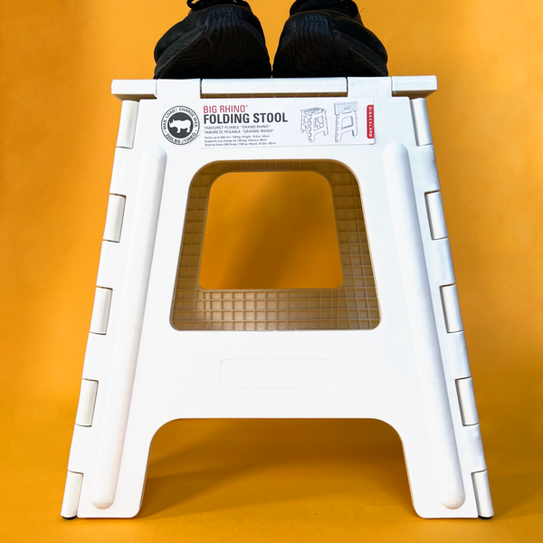 Kikkerland Rhino® II Tall Folding Step Stool White