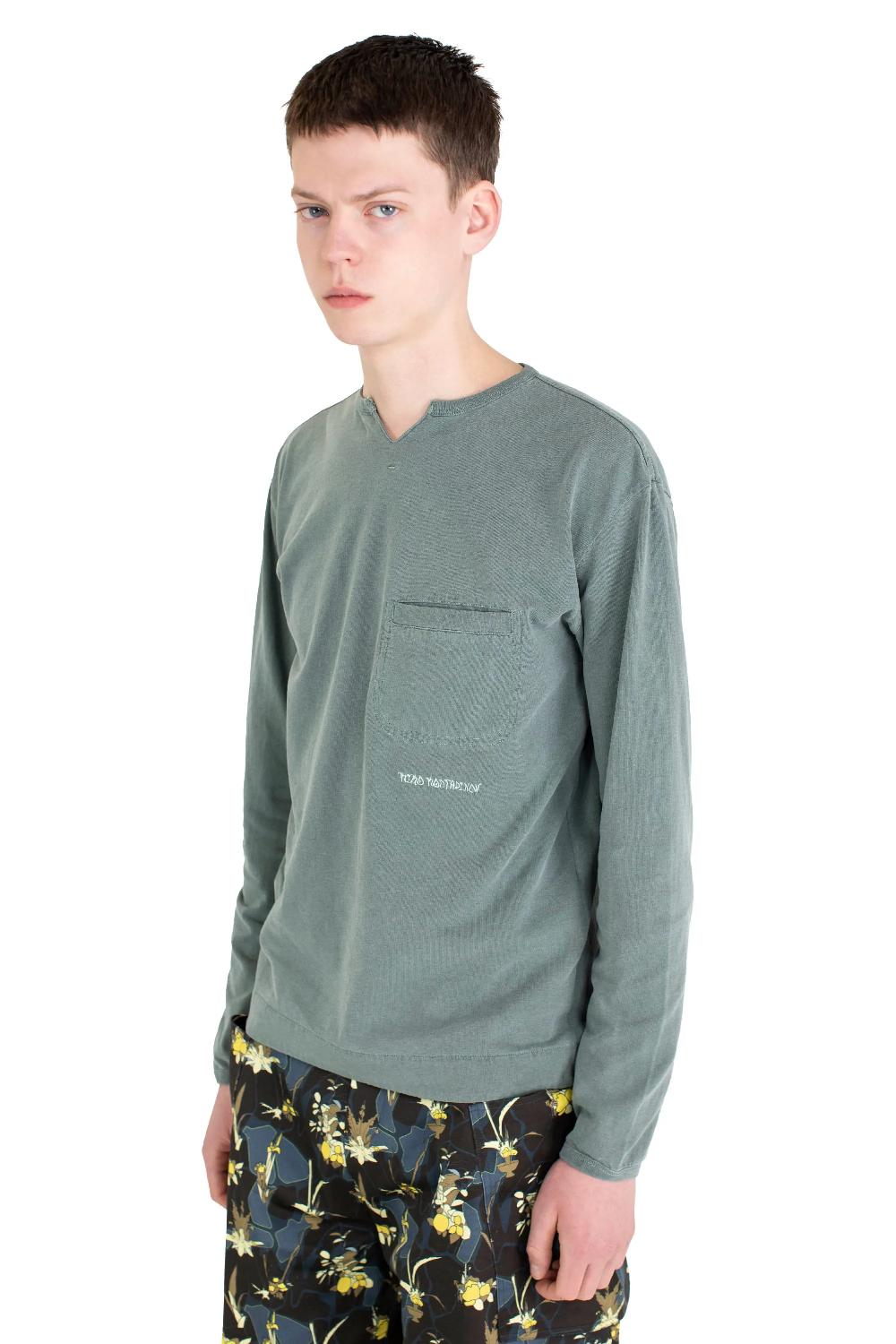 Kiko Kostadinov Exclusive – DUENEZ APPLIQUE TOP - WASHED GREEN