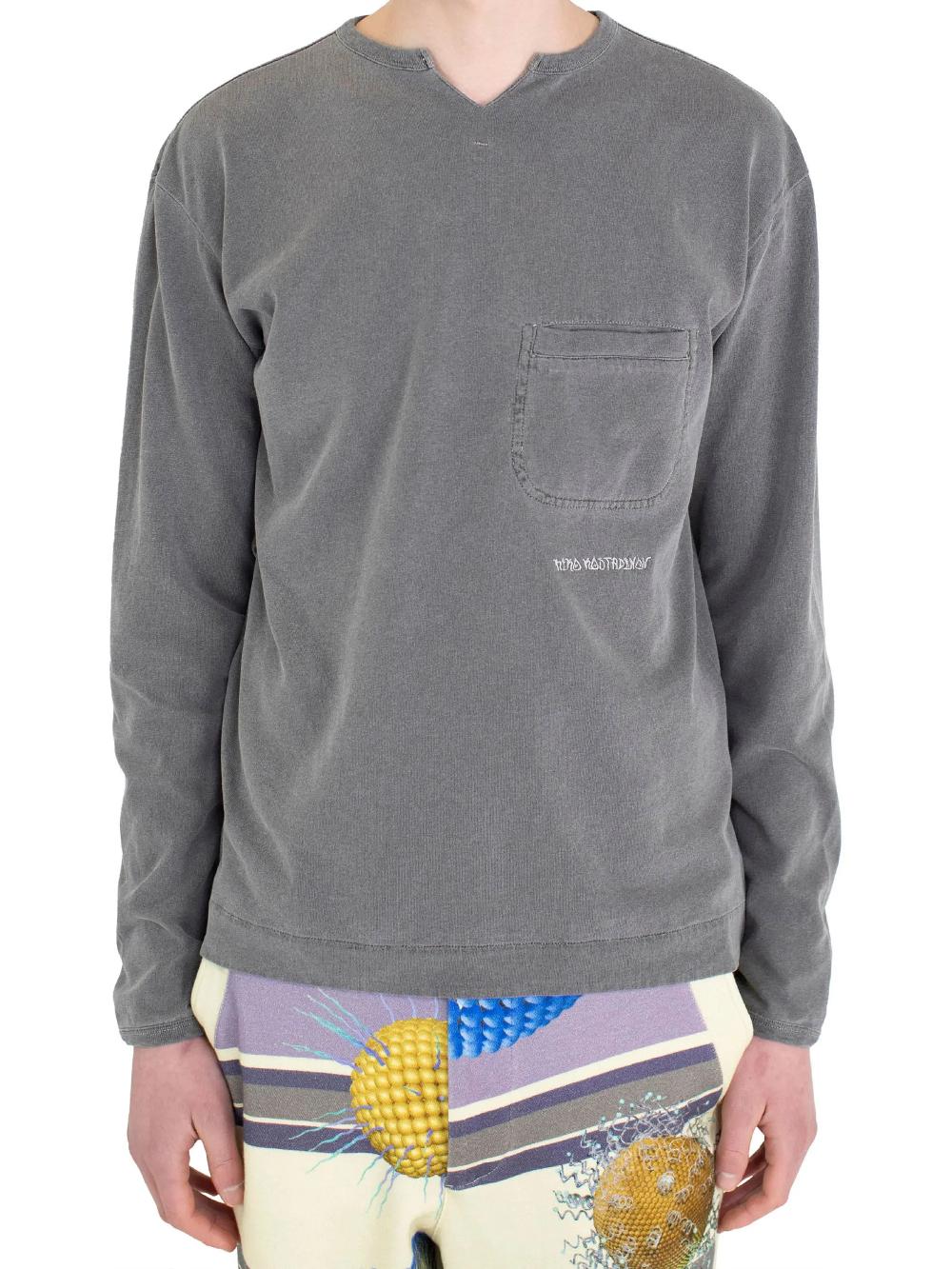 Kiko Kostadinov Exclusive – DUENEZ APPLIQUE TOP - WASHED GREY