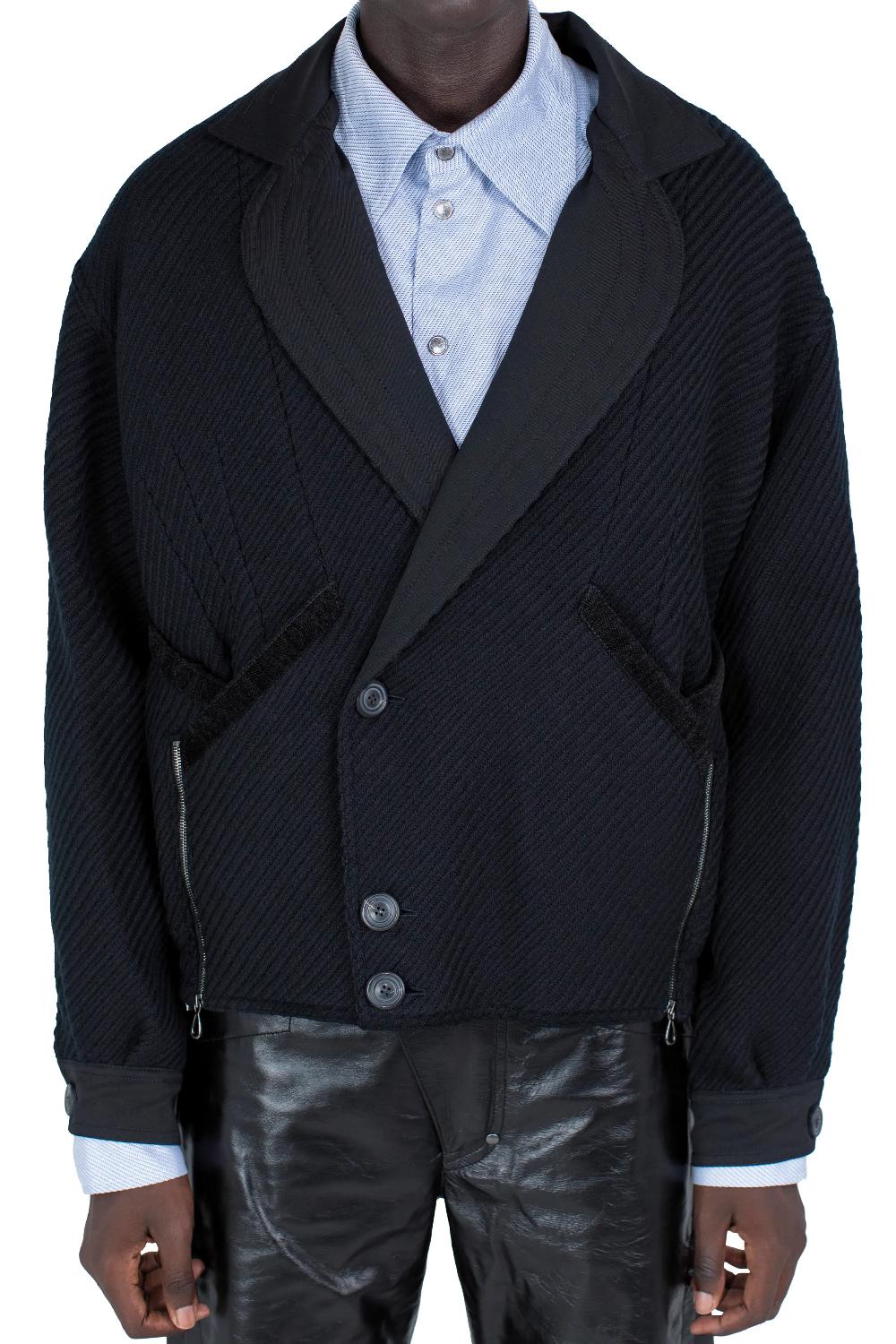 Kiko Kostadinov Exclusive – LIPELLA BOMBER JACKET - MATT BLACK/NIGHT BLACK