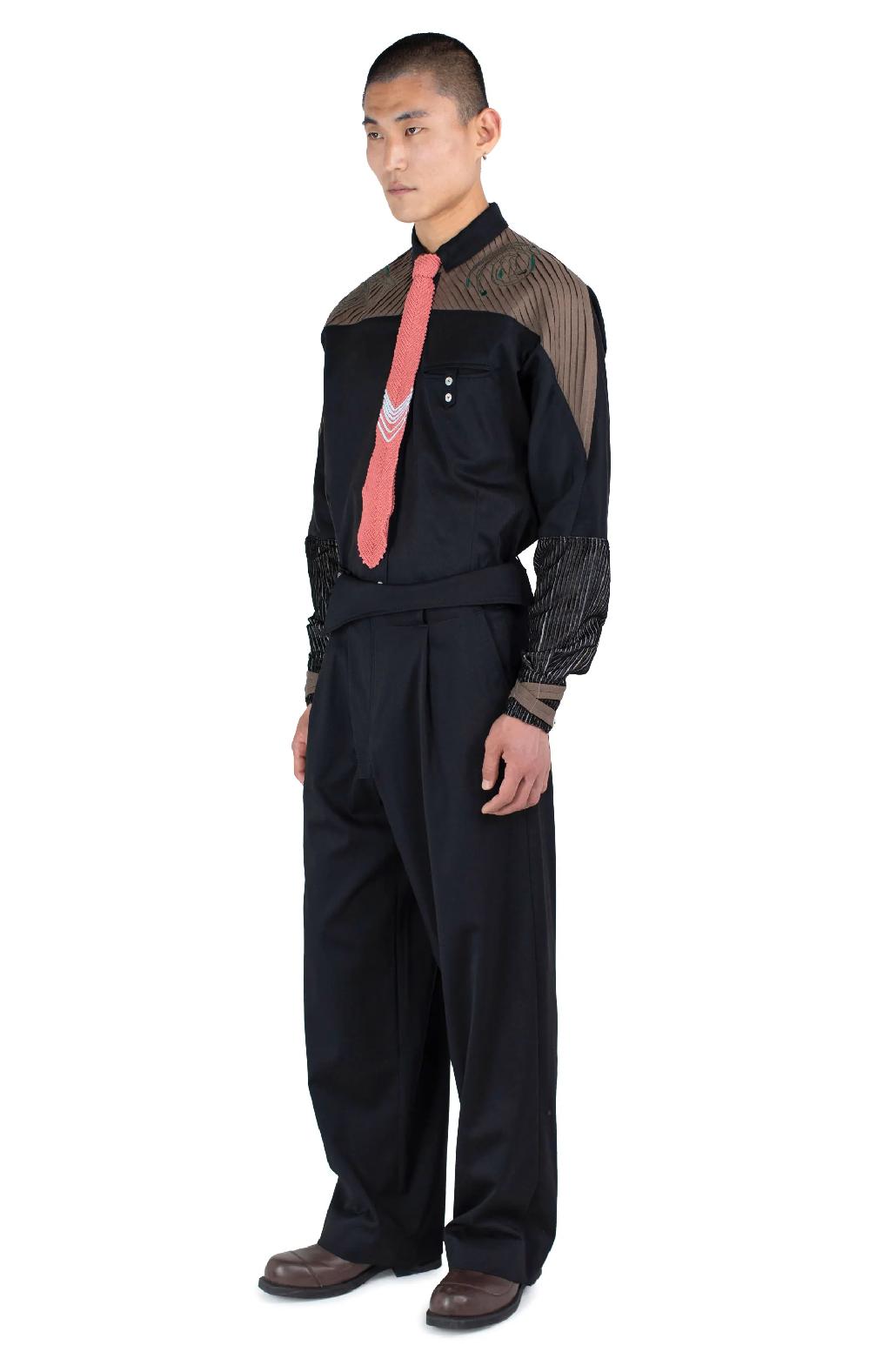 Kiko Kostadinov Exclusive – NAVIN WIDE TROUSER - NIGHT BLACK