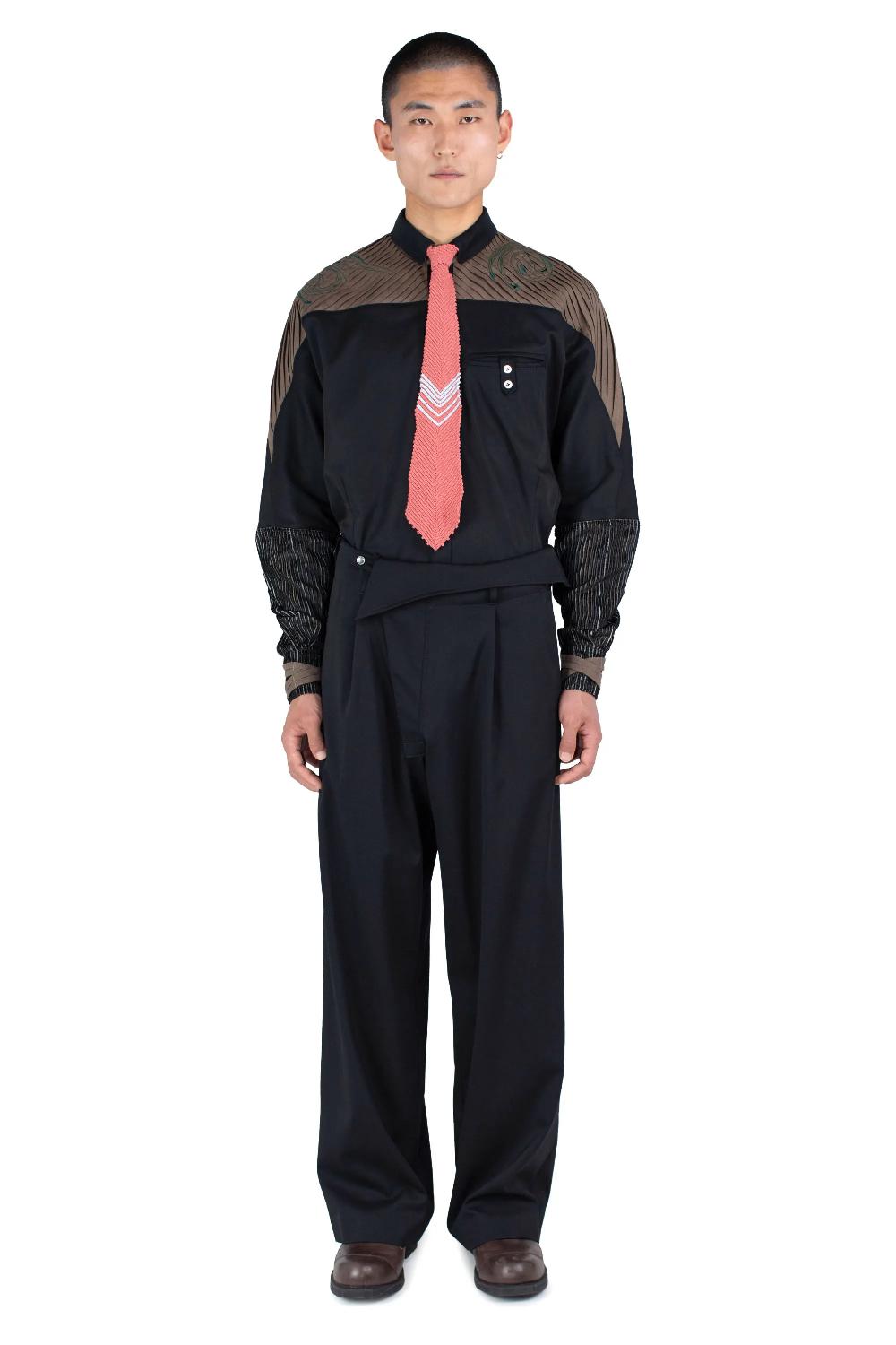Kiko Kostadinov Exclusive – NAVIN WIDE TROUSER - NIGHT BLACK