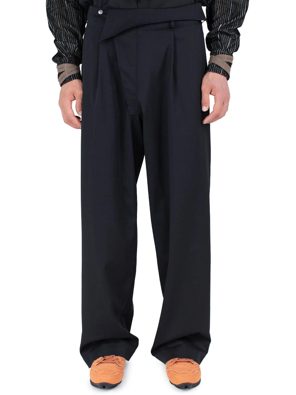 kiko kostadinov Exclusive – NAVIN WIDE TROUSER - NIGHT BLACK