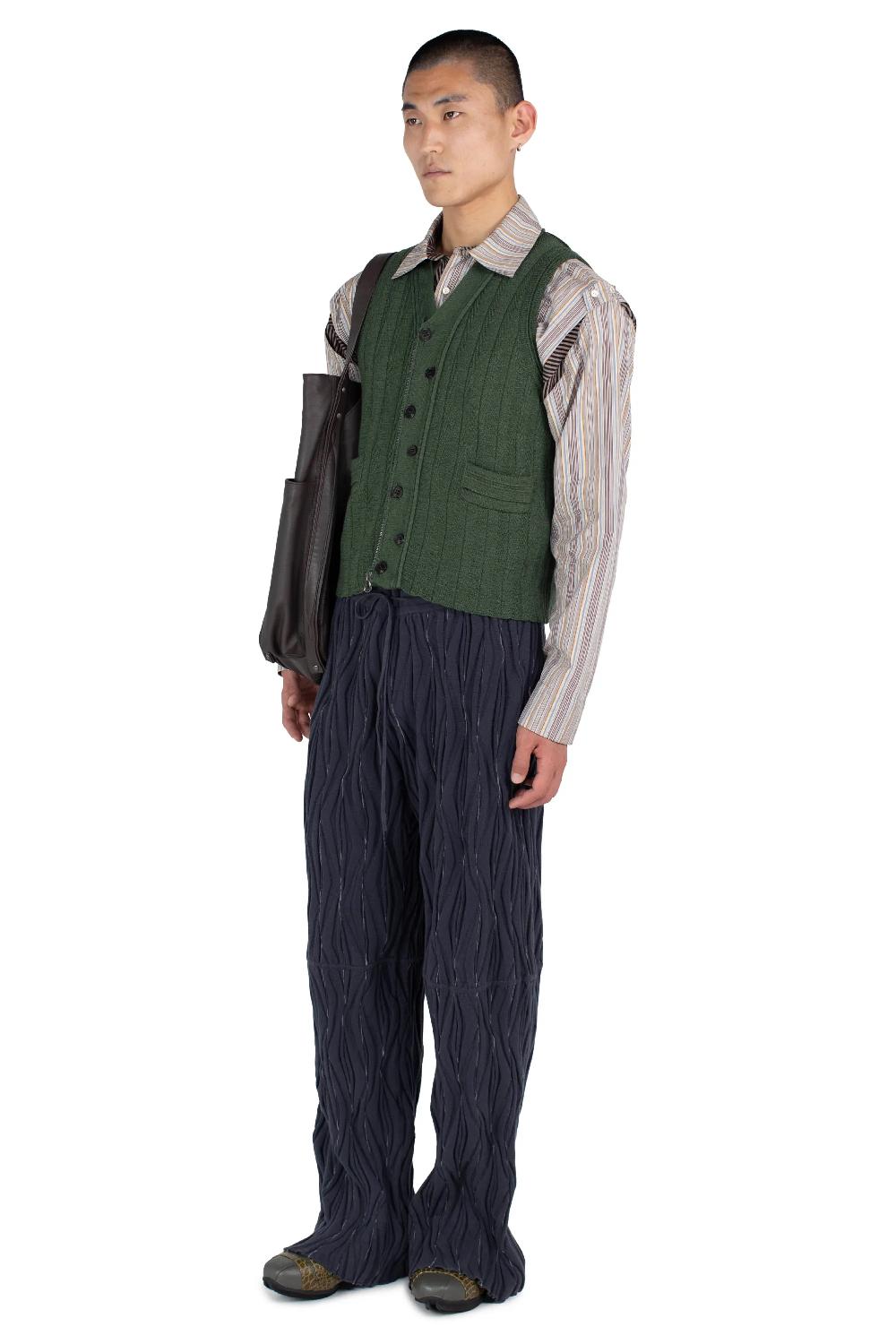Kiko Kostadinov FITZ KNIT VEST - JUNIPER GREEN