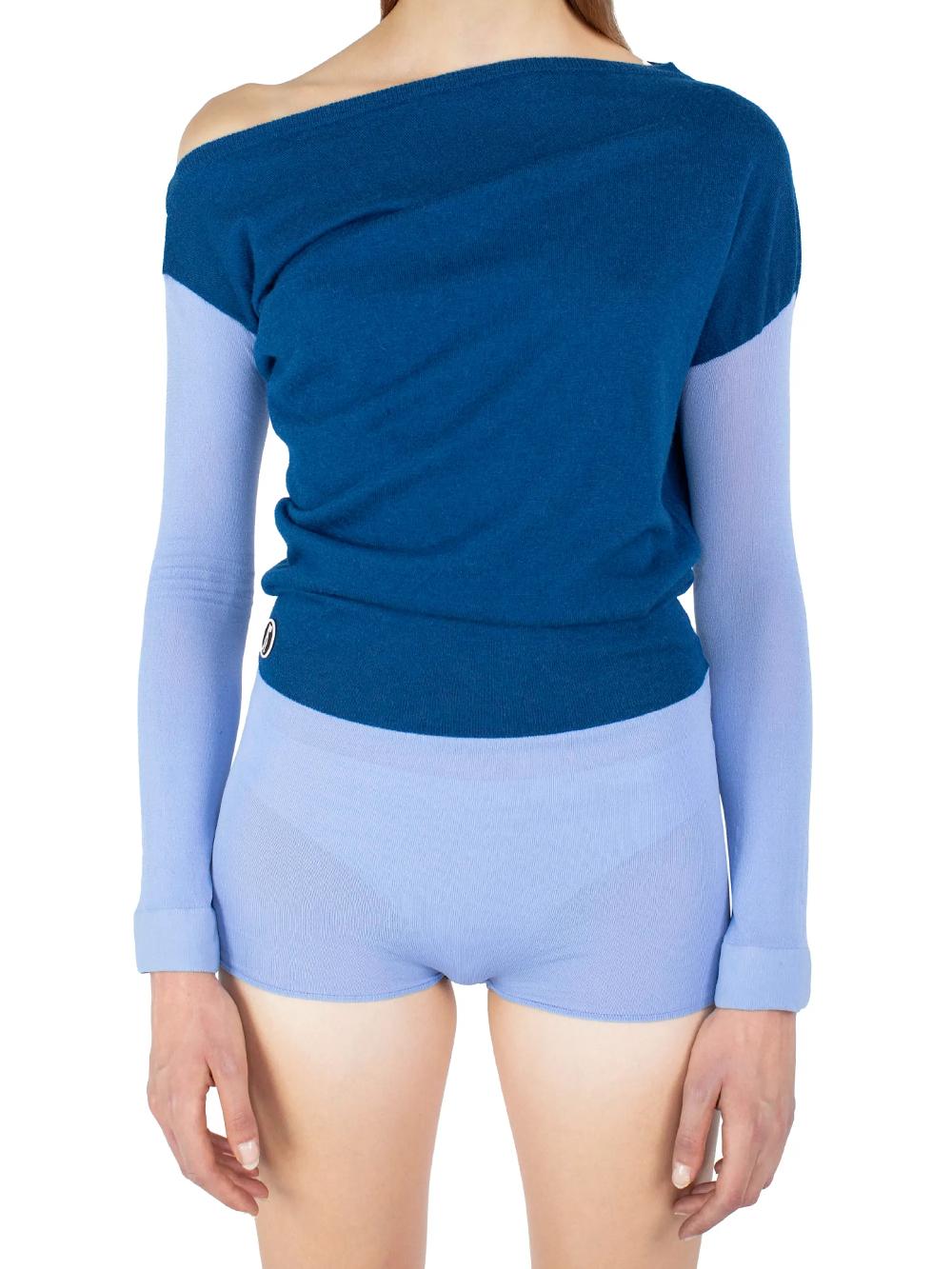Kiko Kostadinov HEISS KNIT LEOTARD - SKY BLUE