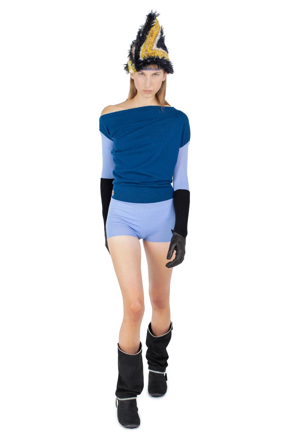 Kiko Kostadinov HEISS KNIT LEOTARD - SKY BLUE