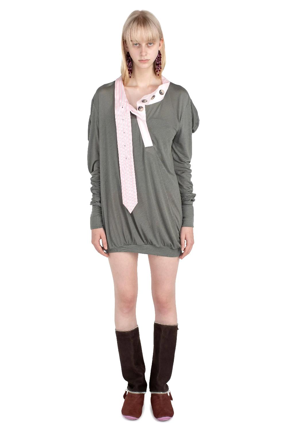 Kiko Kostadinov HOWE JERSEY TOP - GARGOYLE GREY