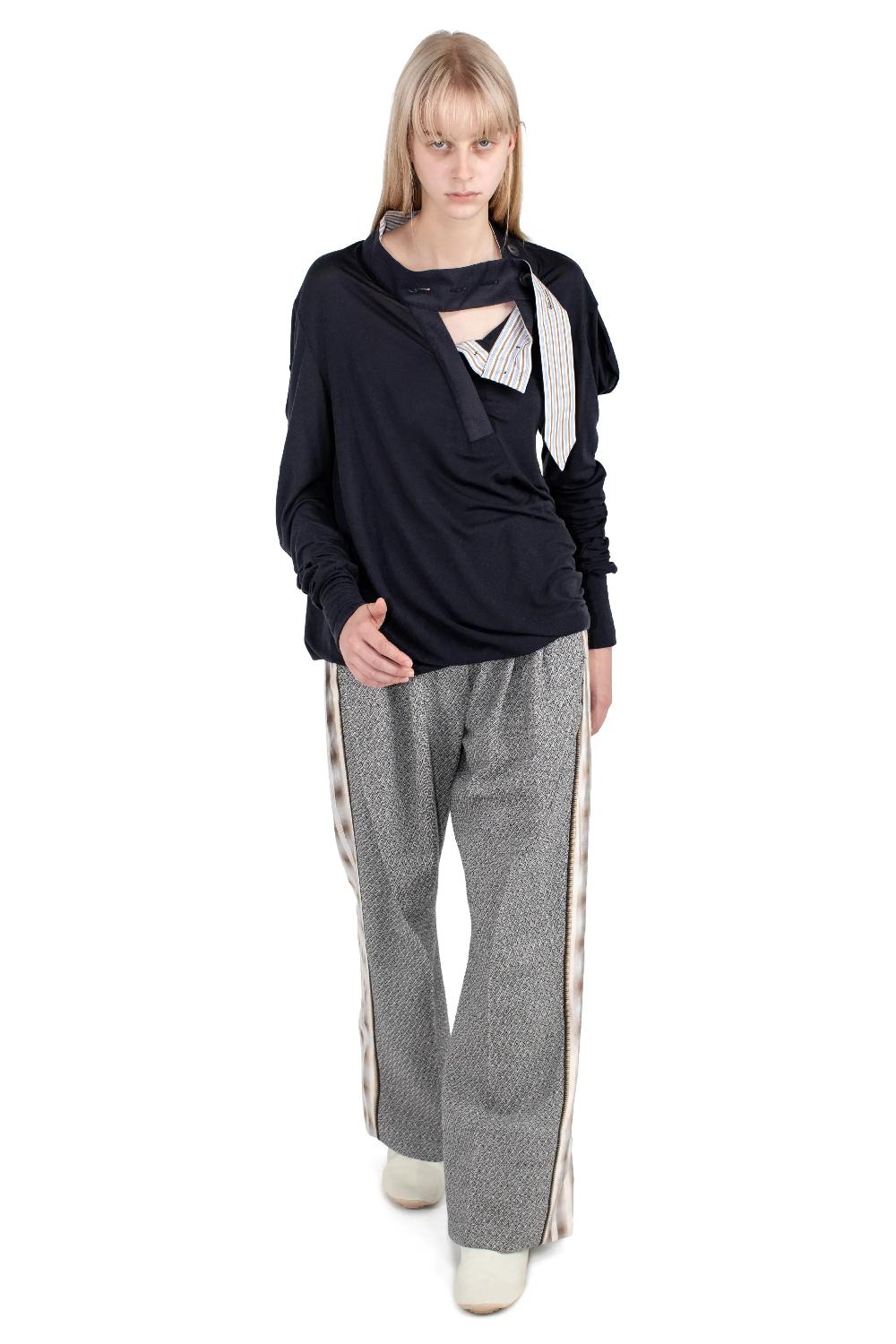 Kiko Kostadinov HOWE JERSEY TOP - OFF BLACK