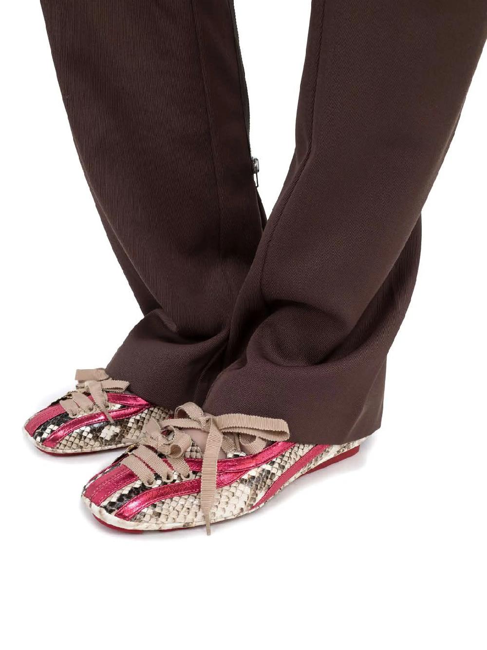 Kiko Kostadinov LELLA HYBRID IVORY PYTHON / FIRE RED