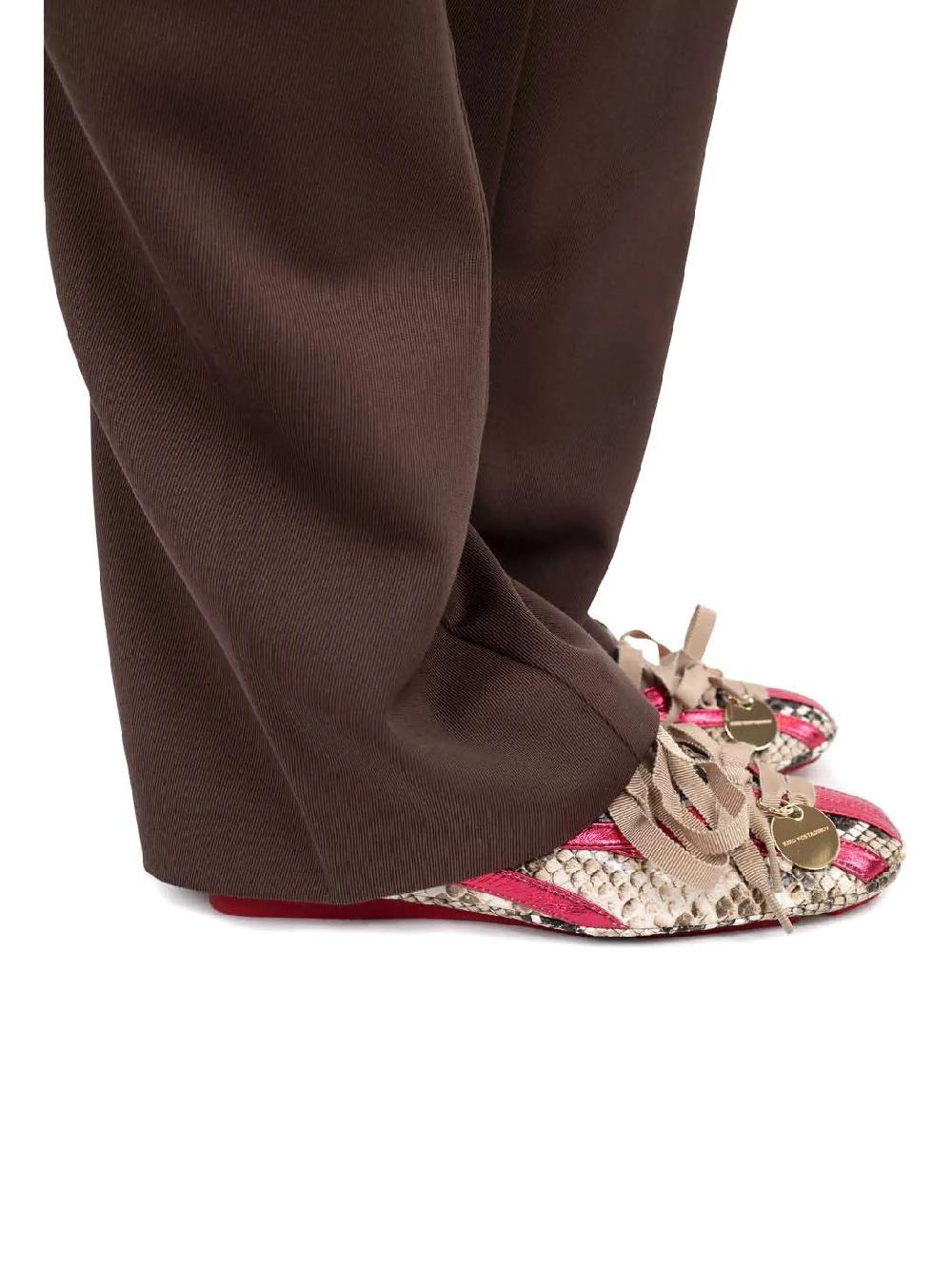 Kiko Kostadinov LELLA HYBRID IVORY PYTHON / FIRE RED