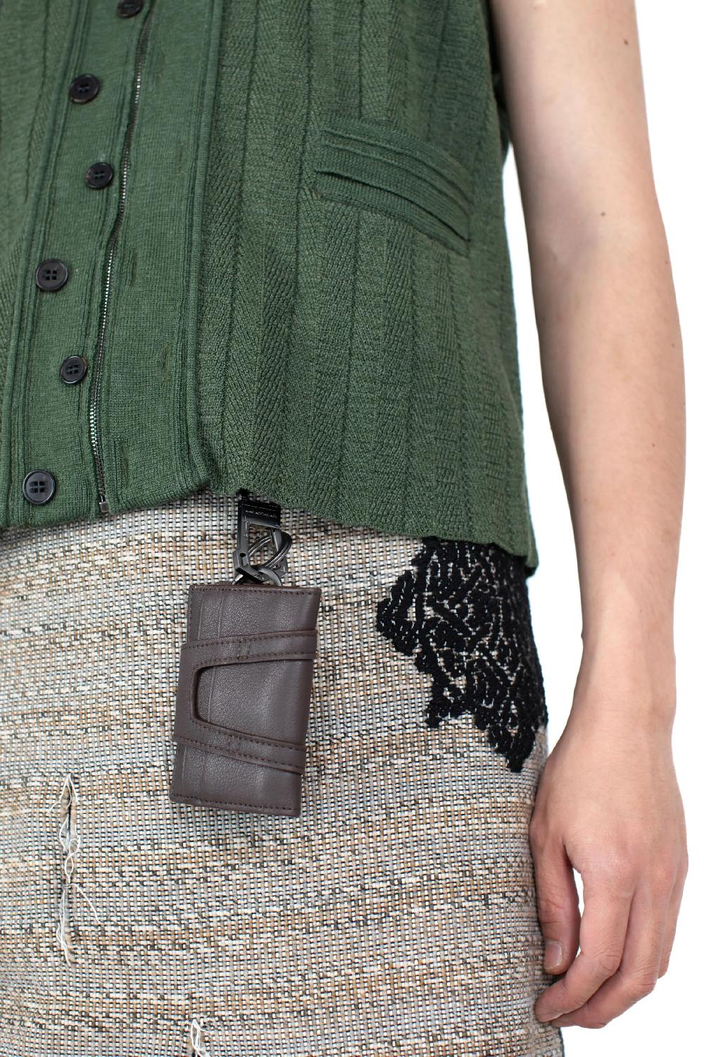 Kiko Kostadinov ORVOS CARD CASE - CHOCOLATE