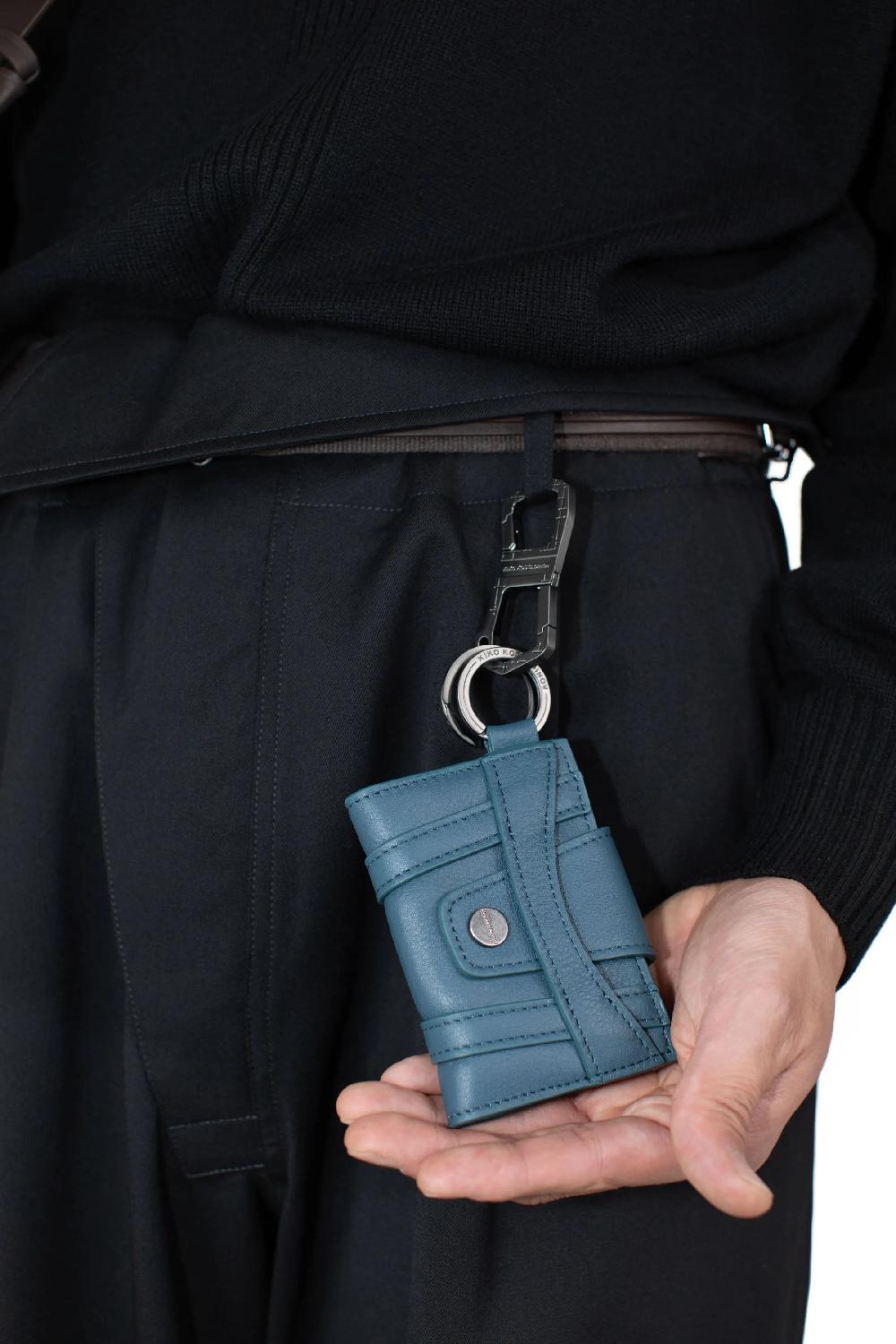 Kiko Kostadinov ORVOS CARD CASE - PEACOCK BLUE