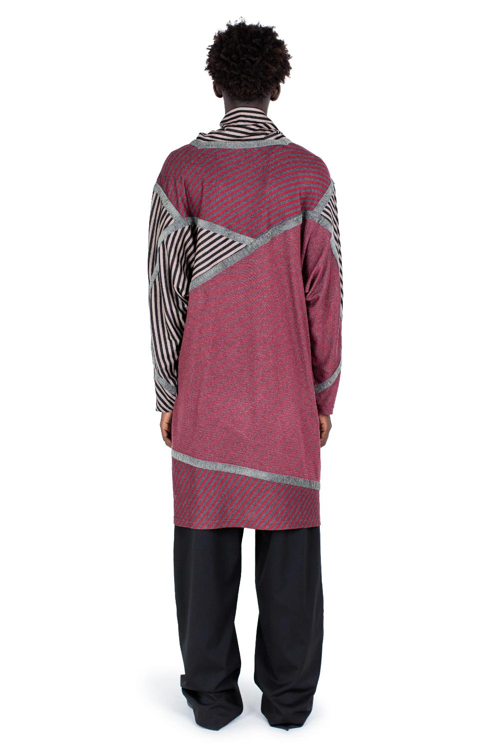 Kiko Kostadinov RADAY JERSEY TUNIC - GREY & RED
