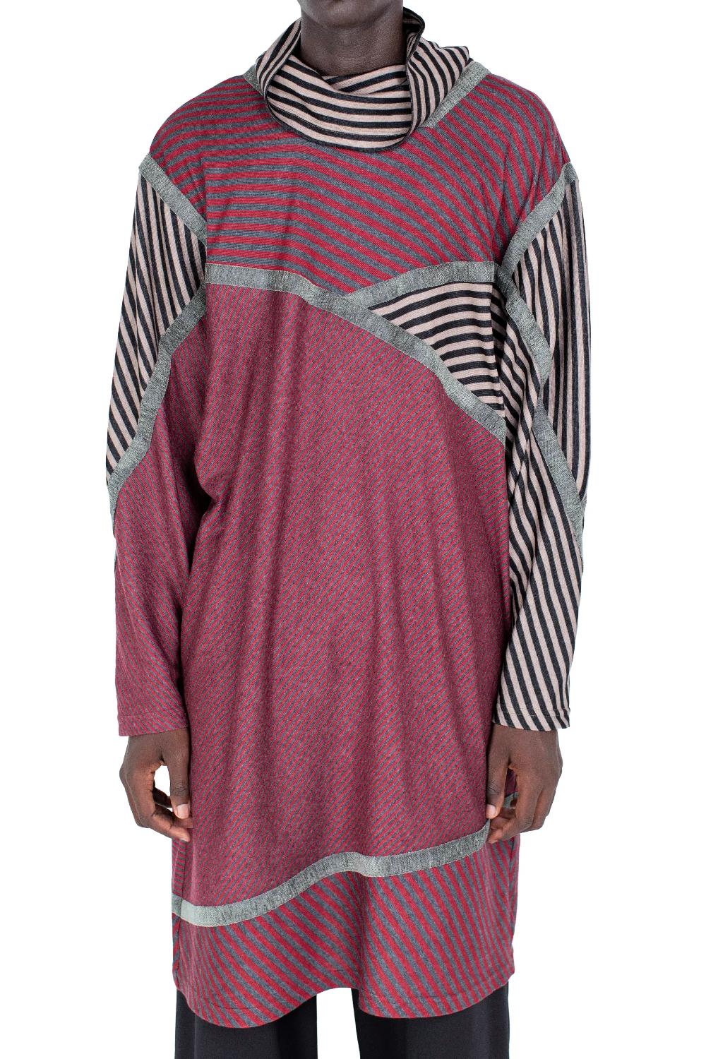 kiko kostadinov RADAY JERSEY TUNIC - GREY & RED