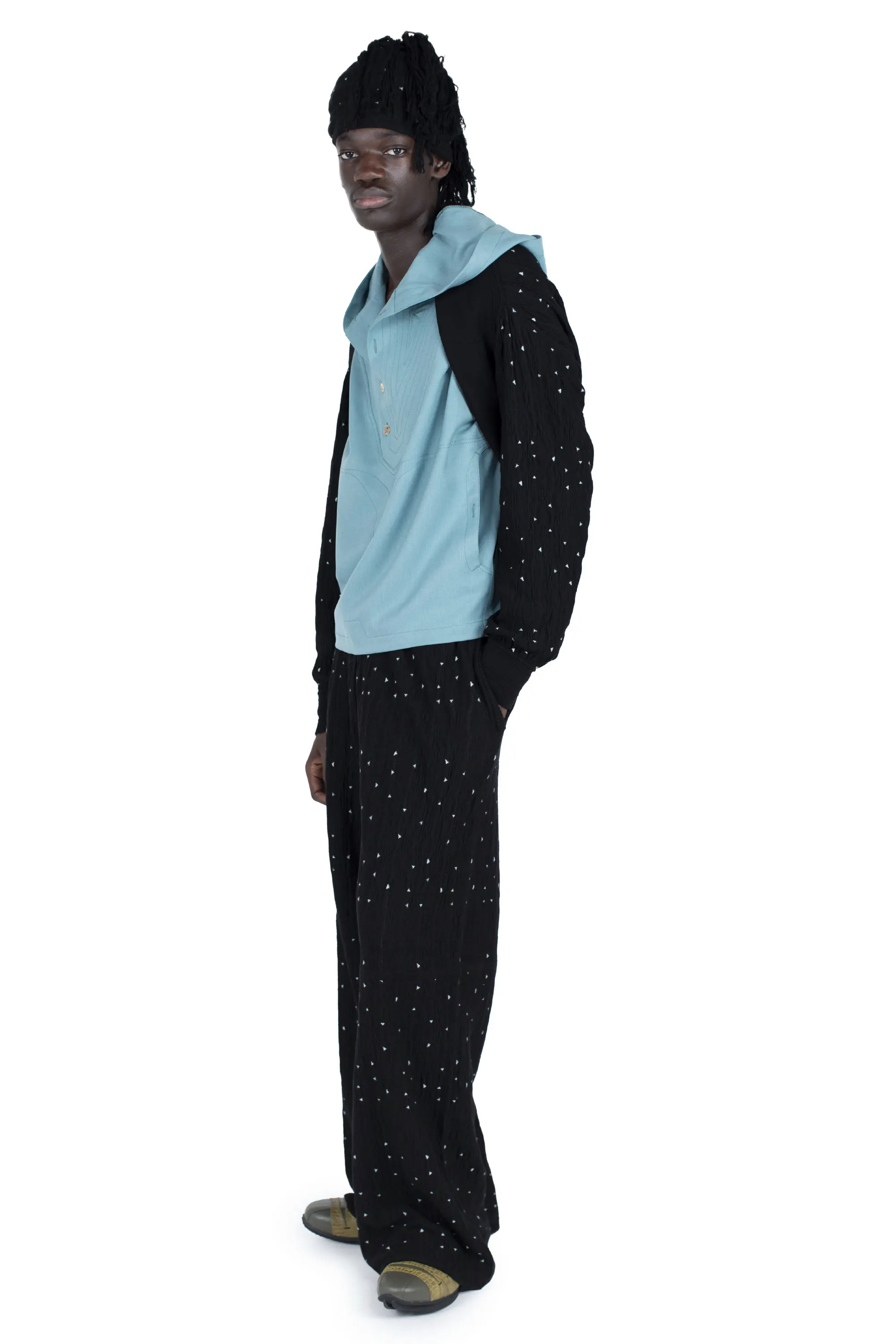 Kiko Kostadinov RADAY KNITTED BOLERO - NIGHT SKY